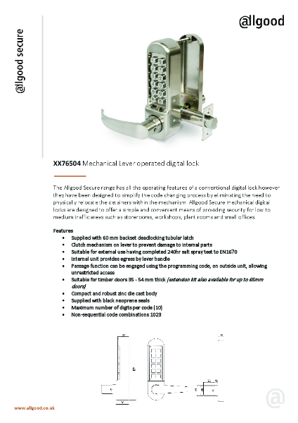 XX76504 Datasheet Iss02