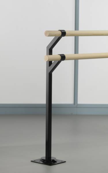 Floor-mounted Double Ballet Barre Bracket