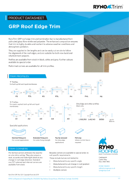 GRP Roof Edge Trims