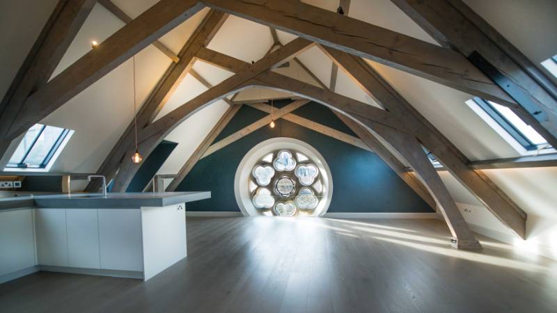 Clement rooflights flood daylight into this sensitively converted, luxury Listed Building