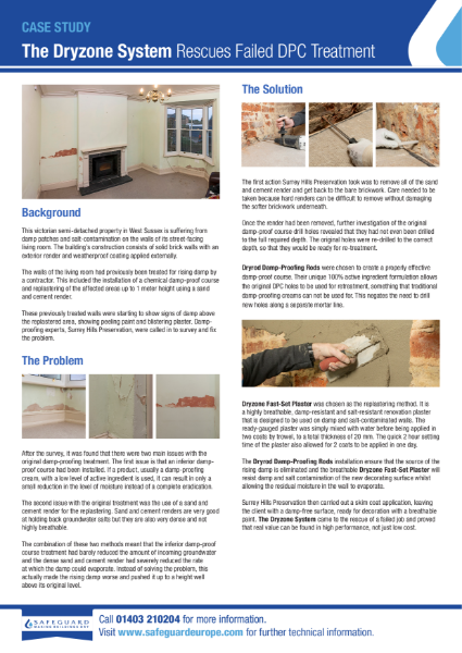 Dryrod/Dryzone Billingshurst Case Study