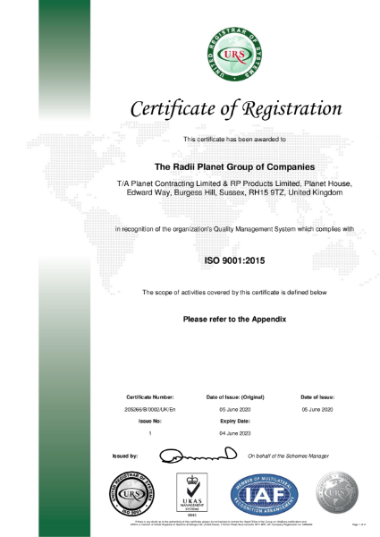 ISO9001 Certificate of Registration