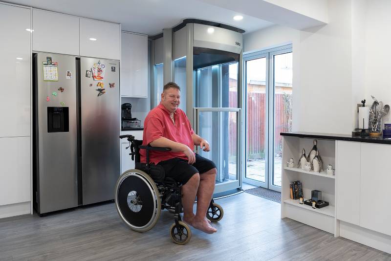 A new Stiltz Homelift enriches the life of a visually-impaired user