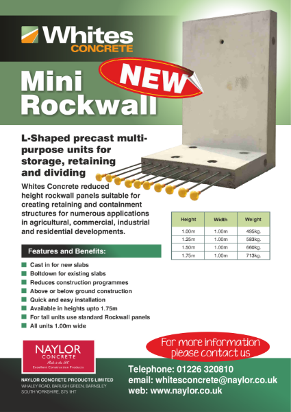 L-shaped retaining mini Rockwall units