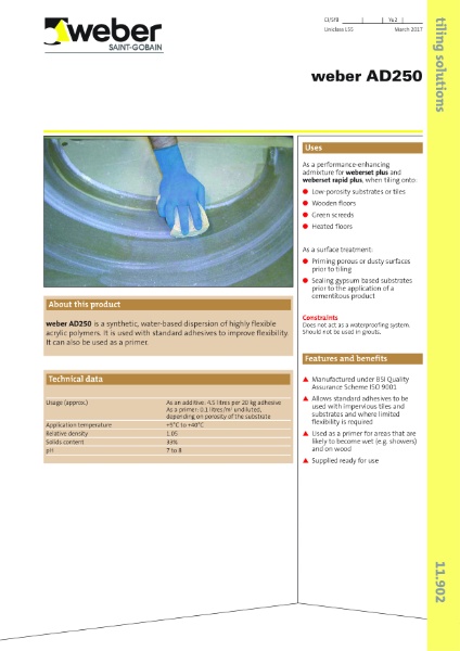 weber AD250 - Technical datasheet