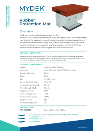 Technical Datasheet - Rubber Protection Mat