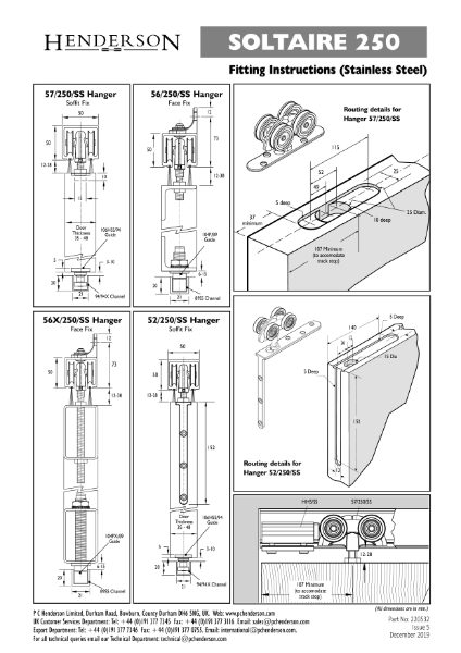 Soltaire 250 Fitting Instructions