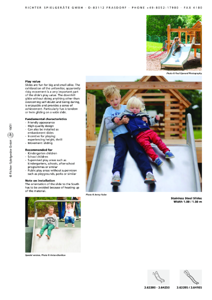 3.63300 & 3.63320 - Stainless Steel Slides - Datasheet