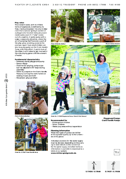 Playground Pump Datasheet