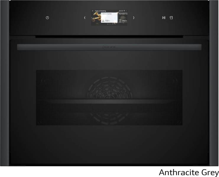 Compact 45cm Steam Ovens Grey trim