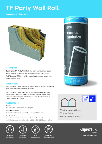 Superglass TF Party Wall Roll - Datasheet