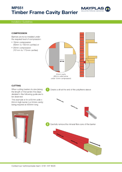 MP551 - TIMBER FRAME CAVITY BARRIER - INSTALLATION GUIDE