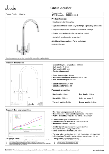 Orcus Aquifier Consumer Specification