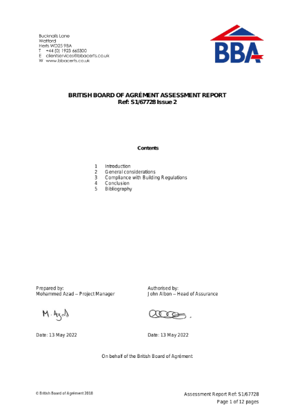 Soltherm Endurance 75 Brick-ID - BBA Assessment Report