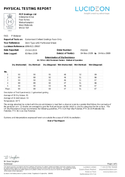 Type LHD slip test - PTV