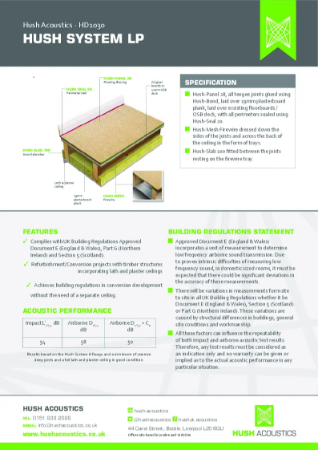 Hush System LP HD1030 Acoustic Floor System