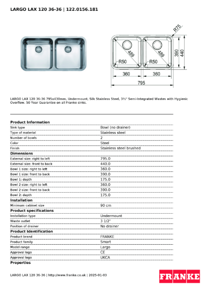 Product Sheet 122.0156.181