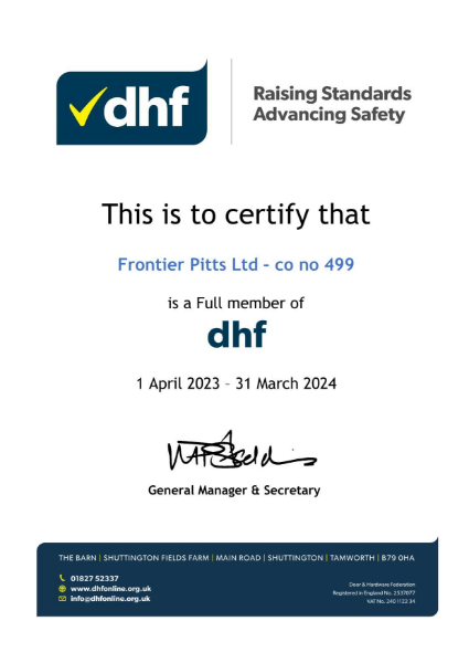 dhf certificate