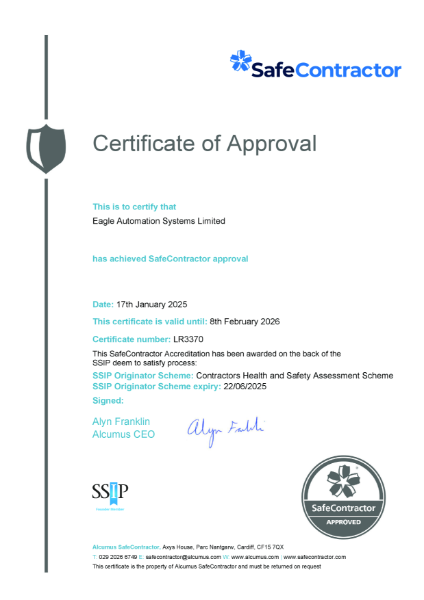 SafeContractor - Eagle Automation Systems Ltd