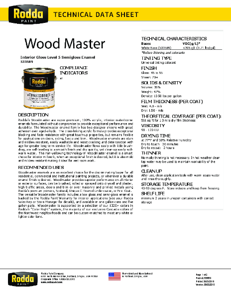 Rodda TDS Wood Master 533589 GL5 ALL