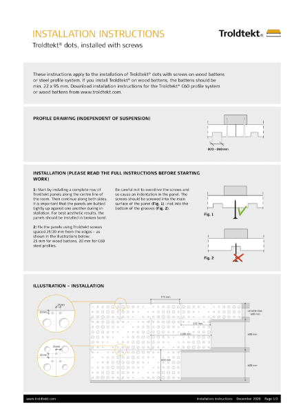 Dots installation instructions