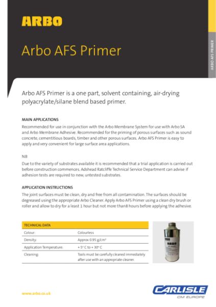 ARBO AFS Primer Data Sheet