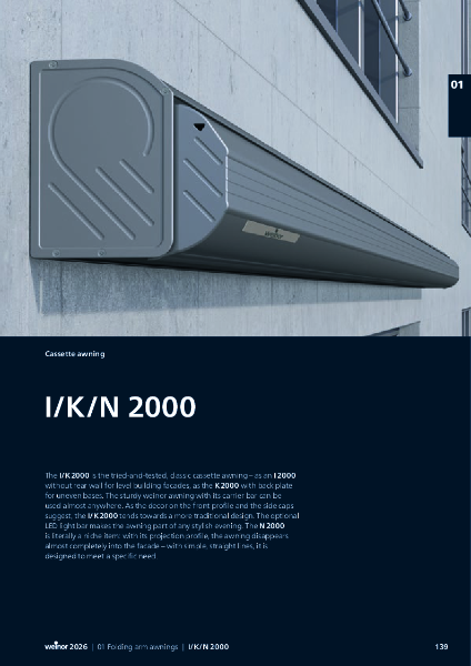 Weinor I/K/N 2000 Awning Brochure