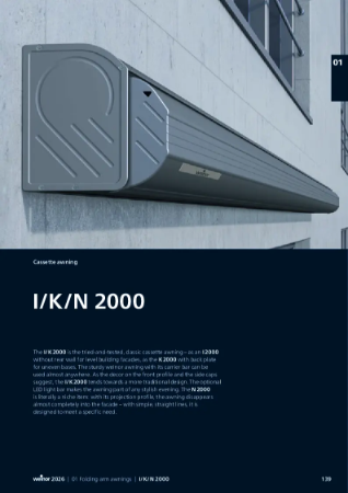 Weinor I/K/N 2000 Awning Brochure
