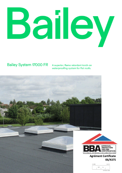 Bailey System 17000 FR Bitumen Felt Brochure