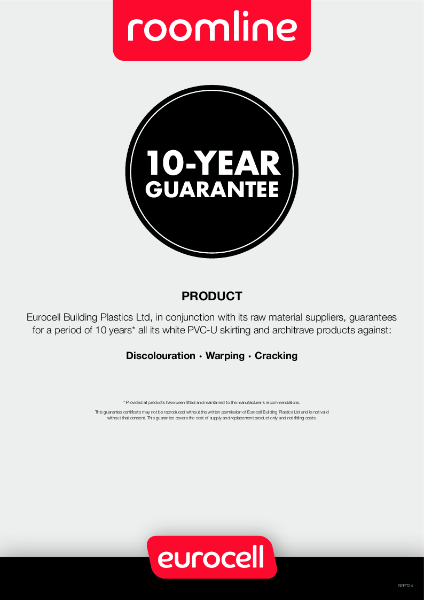 Roomline 10 Year Product Guarantee