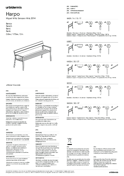 Harpo Bench Installation Manual