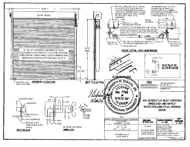 Model 400 FIM Shop Drawing