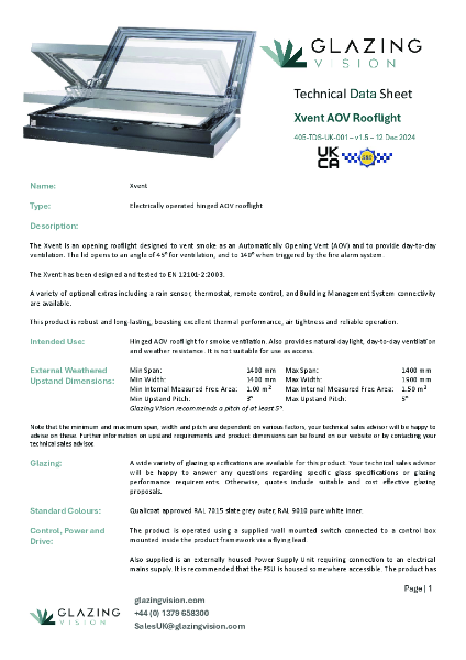 X-Vent Technical Data Sheet