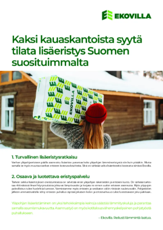 Ekovilla Lisäeristysohje