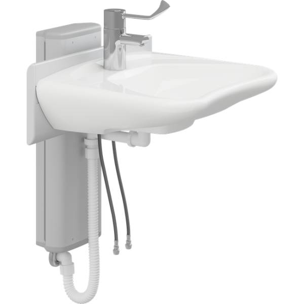 Adjustable height powered Plus bathroom basin. Complete package PKG-0001