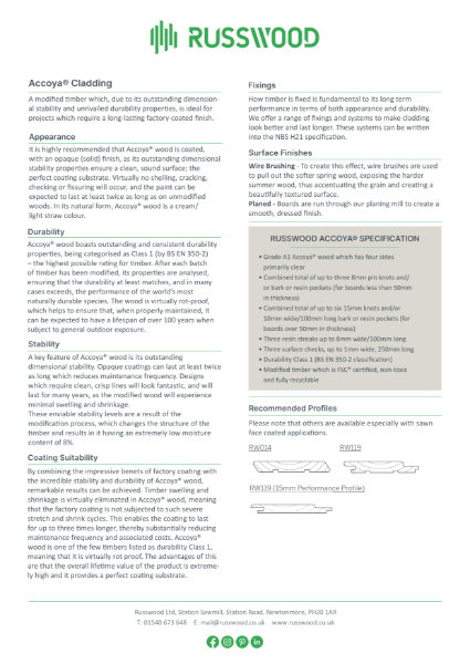 Accoya® Factsheet