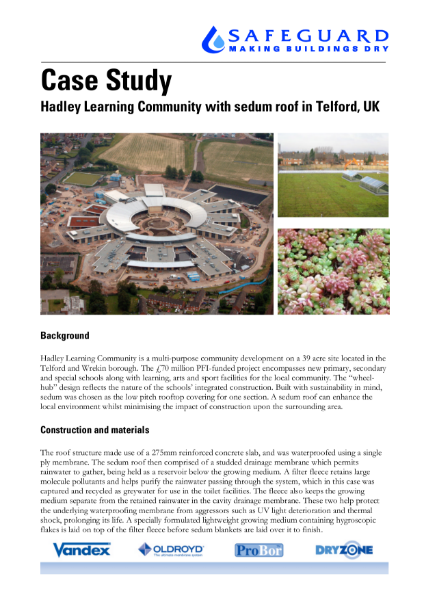 Hadley Learning Community Green Roof Case Study