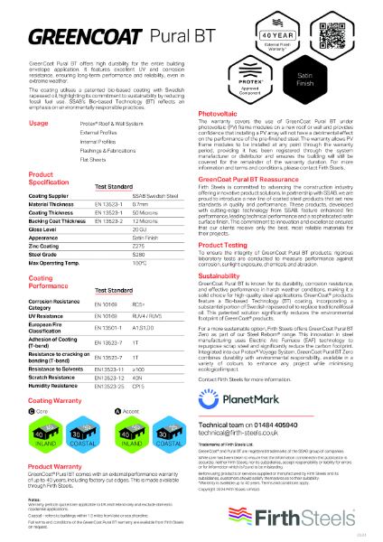 Pural BT Data Sheet