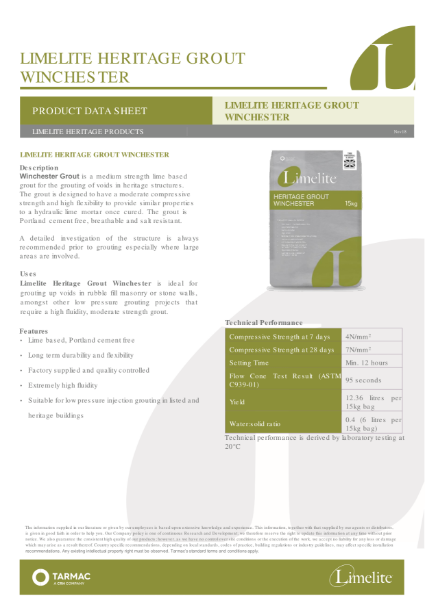 Limelite Heritage Grout Winchester