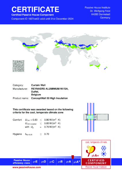 Passive House ConceptWall 50 Certification 