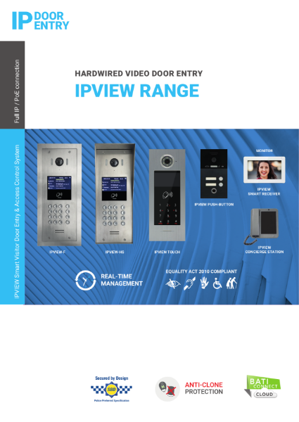 IPVIEW Hardwired IP/PoE Video Door Entry & Access Control