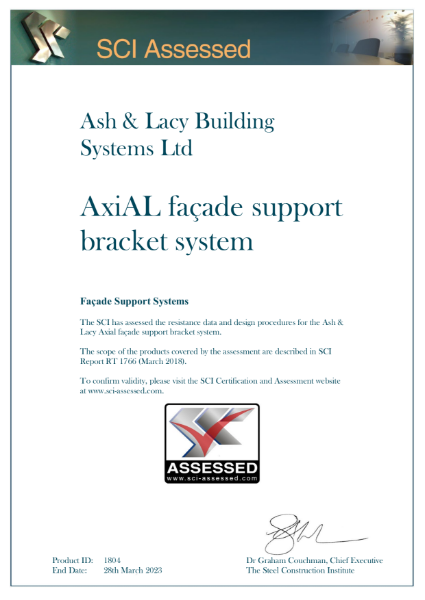 SCI Assessed - AxiAL Façade Support System