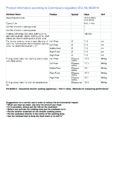 NIK85M00AZ - Product Information