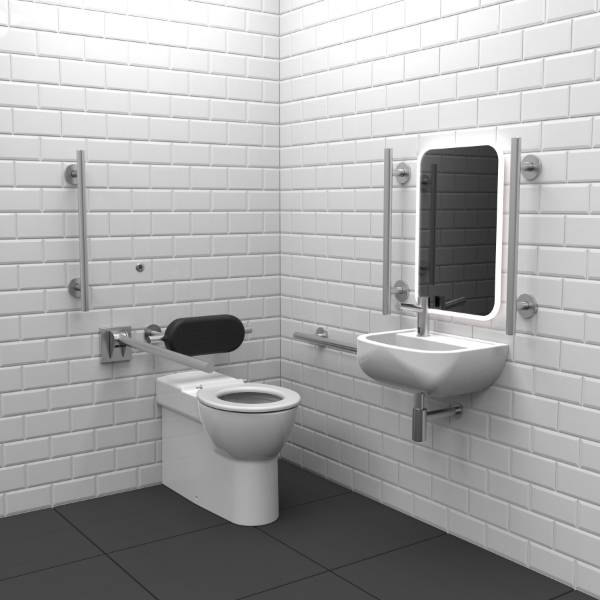 STYLE Infrared Premium Rimless Luxury Back to Wall Doc M Toilet Pack 