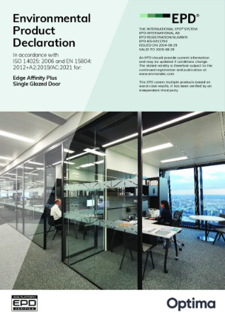 Environmental Product Declaration - Edge Affinity Plus Single Glazed Door 