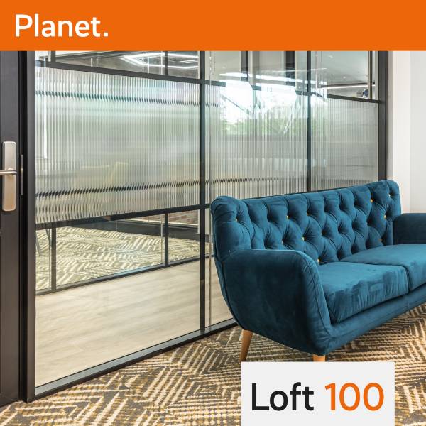 Loft 100 Offset Single Glazed Panel 100mm Glass Partition System (Bonded)