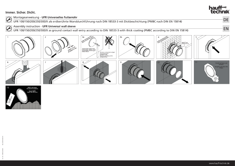 Universal Wall Sleeve Assembly Instructions
