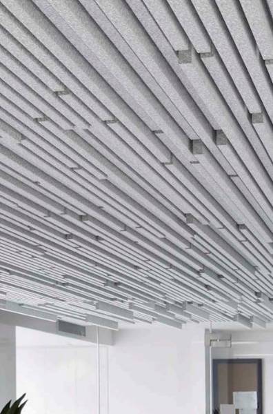 HeartFelt® Linear Ceiling - Felt acoustic ceiling