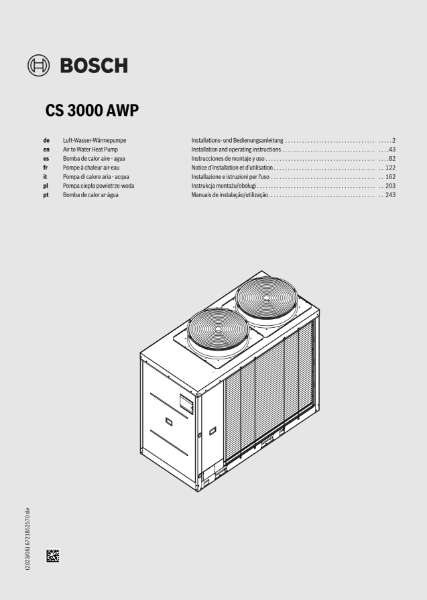 Installation manual CS3000AWP