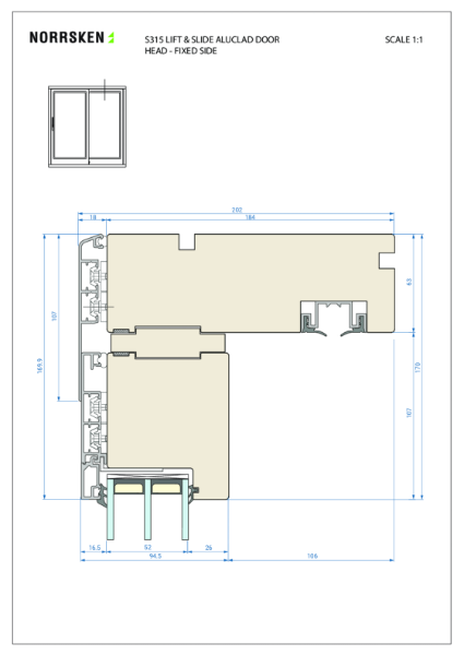 Lift & Slide Alu-Clad Door (S315A)